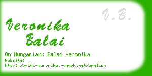 veronika balai business card